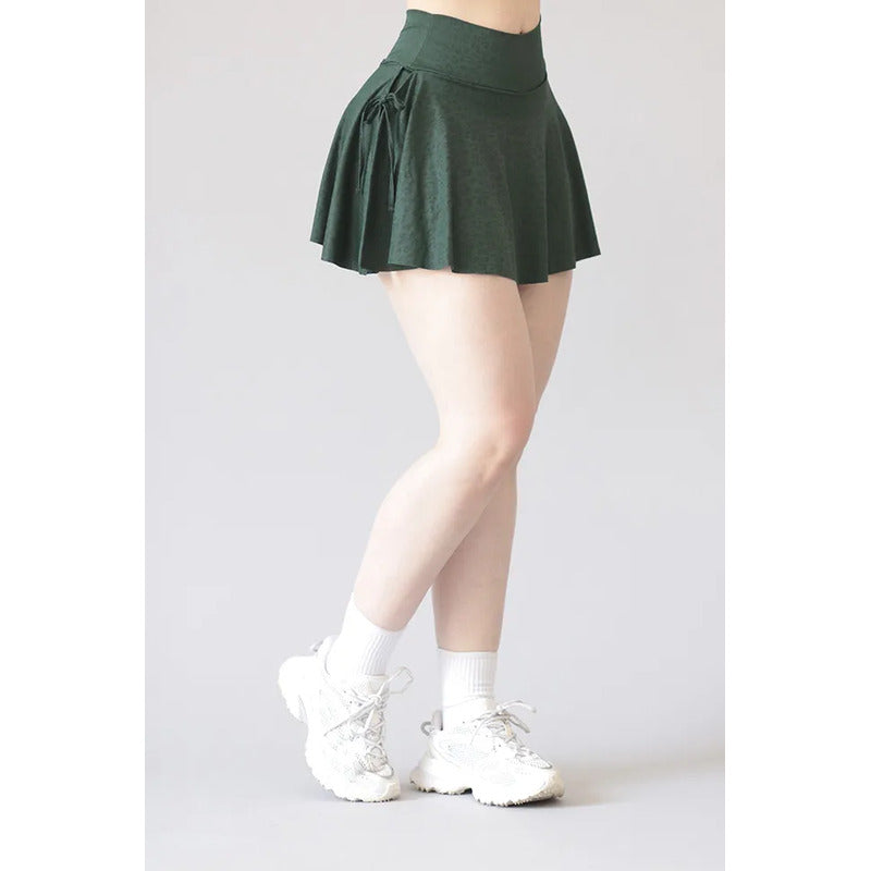 Short Deportivo Lycra Colombiana Gala Sport Pocket Black Verde Falda Short Crown Lopar Verde Dg Ch/m