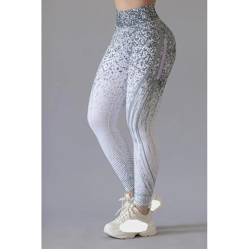 Legging Deportivo Lycra Colombiana Gala Sport Marina Blanco Basica 4960 Puntos Ch/m