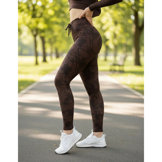 Legging Lycra Colombiana Gala Sport Push Up Snoo Marrón Push Up Prepole 9625 Design Ch/m