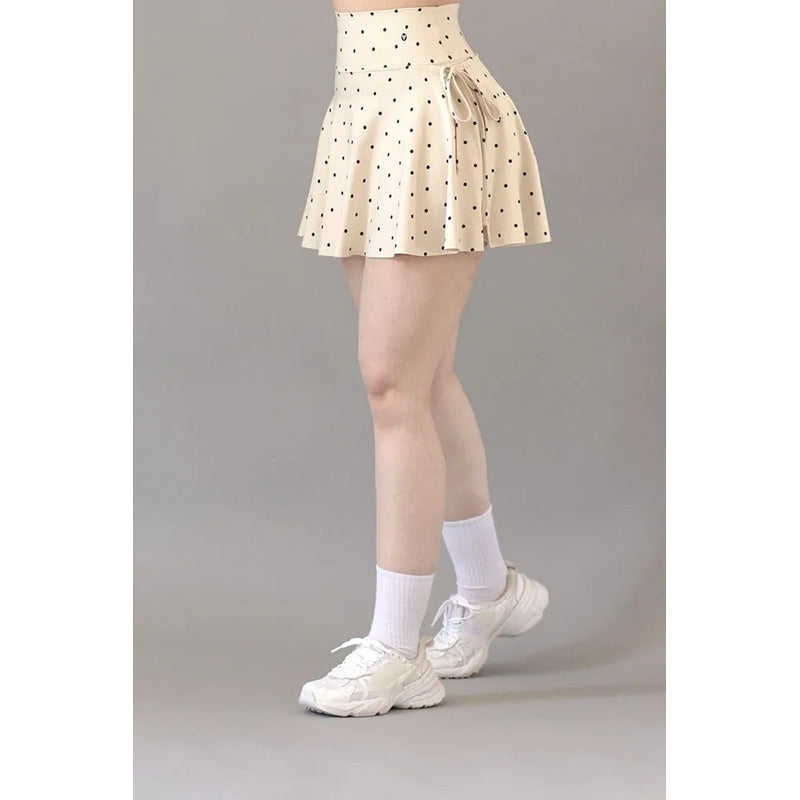 Legging Short Deportivo Colombiano Gala Sport Elite Post Beige Falda Short Crown Lycra Soft 7320 Ch/m