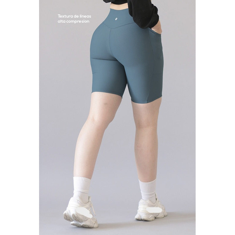 Short Deportivo Lycra Colombiana Gala Sport Pocket Mora