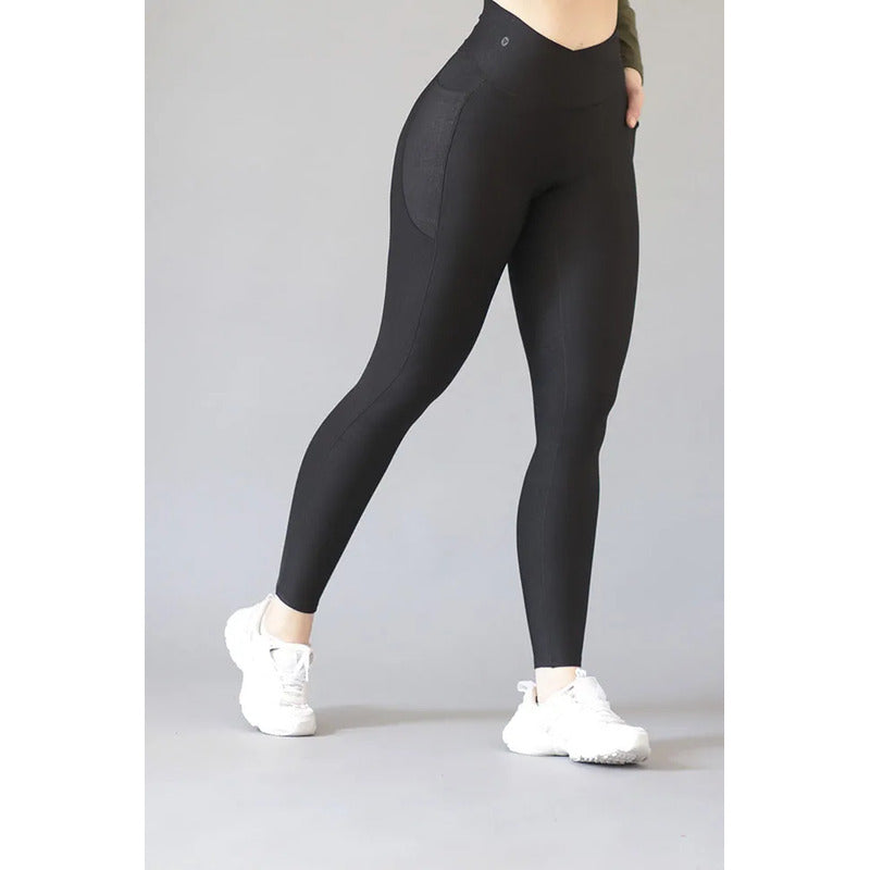 Legging Deportivo Lycra Colombiana Gala Sport Push Up Cor Negro Push Up Enve Noa Mest Negra Ch/m