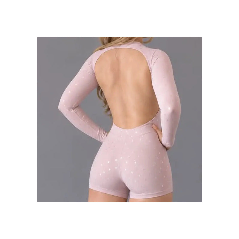 Legging Jumpsuit Lycra Colombiana Gala Sport Enterizo Noma Rosa Enterizo Enespa Short Ml Polka Torn Rosa Ron Ch/m/g