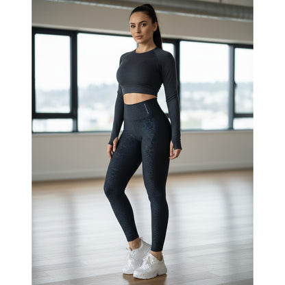 Legging Lycra Colombiana Gala Sport Push Up Pocket Red