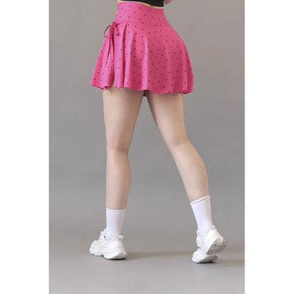 Legging Short Deportivo Colombiano Gala Sport Elite Post Rosa Chicle Falda Short Crown Lycra Soft 7318 Ch/m