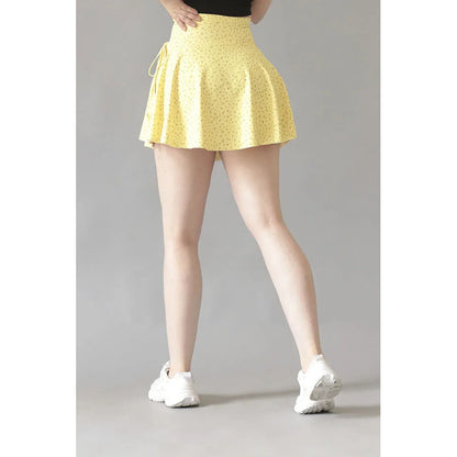 Falda Short Deportivo Lycra Colombiana Gala Sport  Blakberry Amarillo Falda Short Crown Lycra Soft 7437 Ch/m