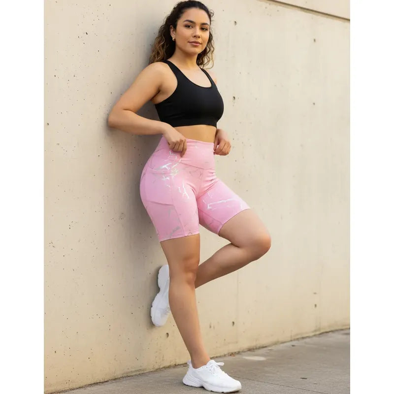 Short Deportivo Lycra Colombiana Gala Sport Pocket Salvia