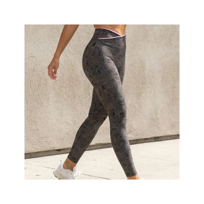 Legging Lycra Deportivo Colombiano Galasport Elite719 Snoopy Gris Oscuro Envebi 7128 Snoopy Ch/m