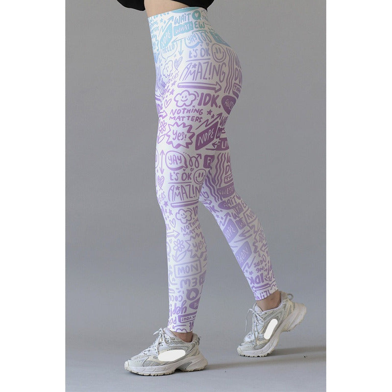 Legging Deportivo Lycra Colombiana Gala Sport Push Up Nuez