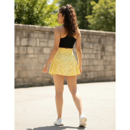 Falda Short Deportivo Lycra Colombiana Gala Sport  Blakberry Amarillo Falda Short Crown Lycra Soft 7437 Ch/m