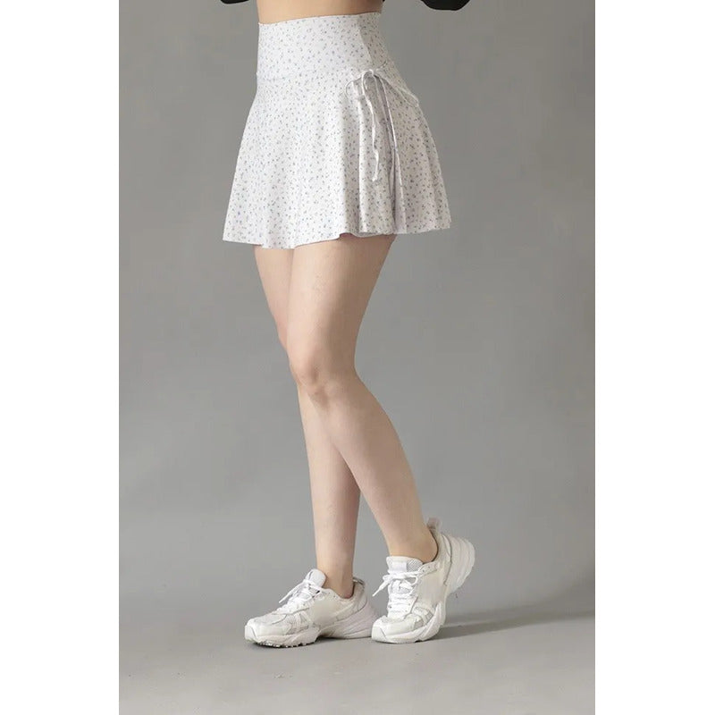 Falda Short Deportivo Lycra Colombiana Gala Sport  Blakberry Blanco Falda Short Crown Lycra Soft 7436 Ch/m