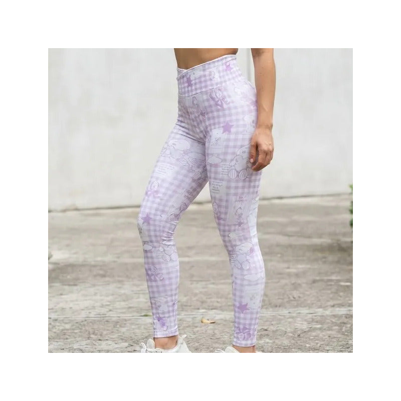 Legging Lycra Deportivo Colombiano Galasport Elite719 Snoopy Rosa Envebi 7620 Snoopy Ch/m