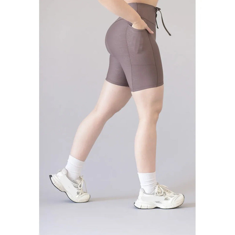 Leggings Gala Sport Elite Short Biker Mujer Negro Marrón Claro Bikbo Prepole Elein Cafe Pt Ch/m