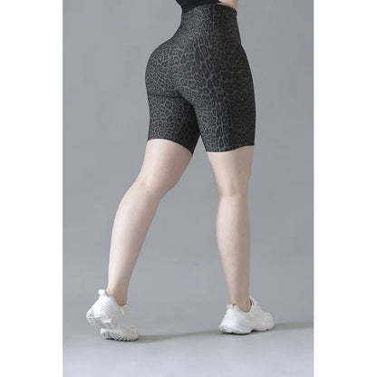 Biker Deportivo Lycra Colombiana Gala Sport Elite West Gris Oscuro Push Up Biker 7399 Leopardo Ch/m