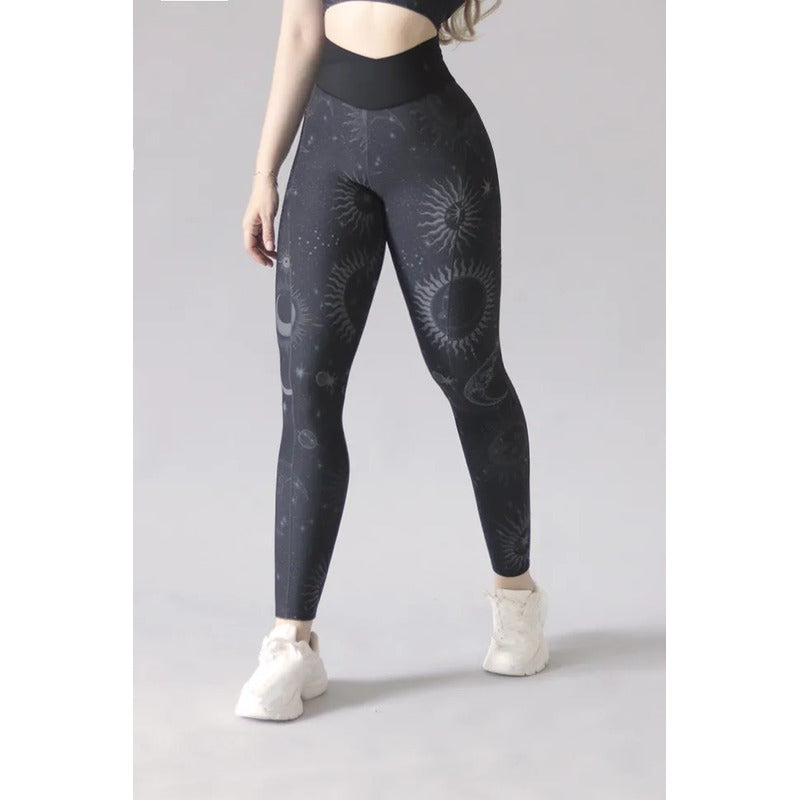Legging Deportivo Lycra Colombiana Gala Sport E 675 Avengers Gris Oscuro Envevo 6298 Sun G/xg