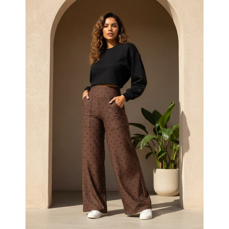 Legging Deportivo Lycra Colombiana Gala Sport Elite 778 Marrón Pants S2 Lycra Soft 7358 Puntos Ch/m