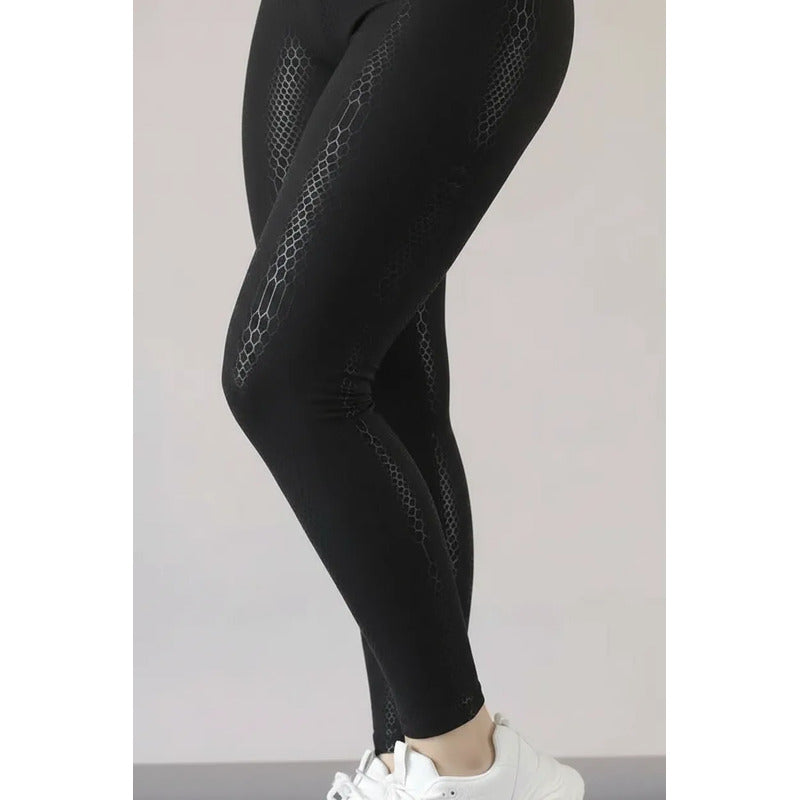 Legging Deportivo Lycra Colombiana Gala Sport Elite Kuymi Negro Push Up Prepole Komodo F Negra G/xg