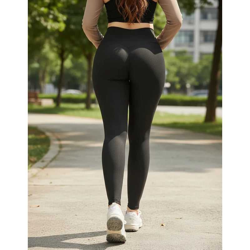 Legging Lycra Colombiana Gala Sport Push Up Pocket Red