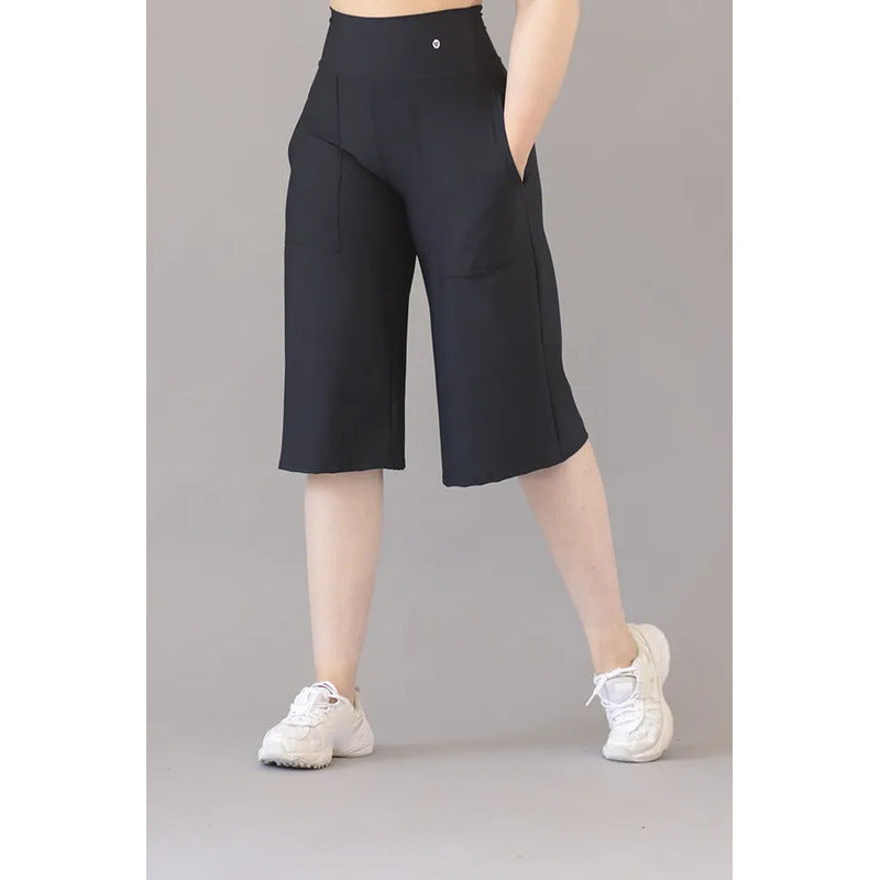 Legging Deportivo Lycra Colombiana Gala Sport Elite Boom Azul Marino Capri S2 Lycra Soft Marino Ch/m