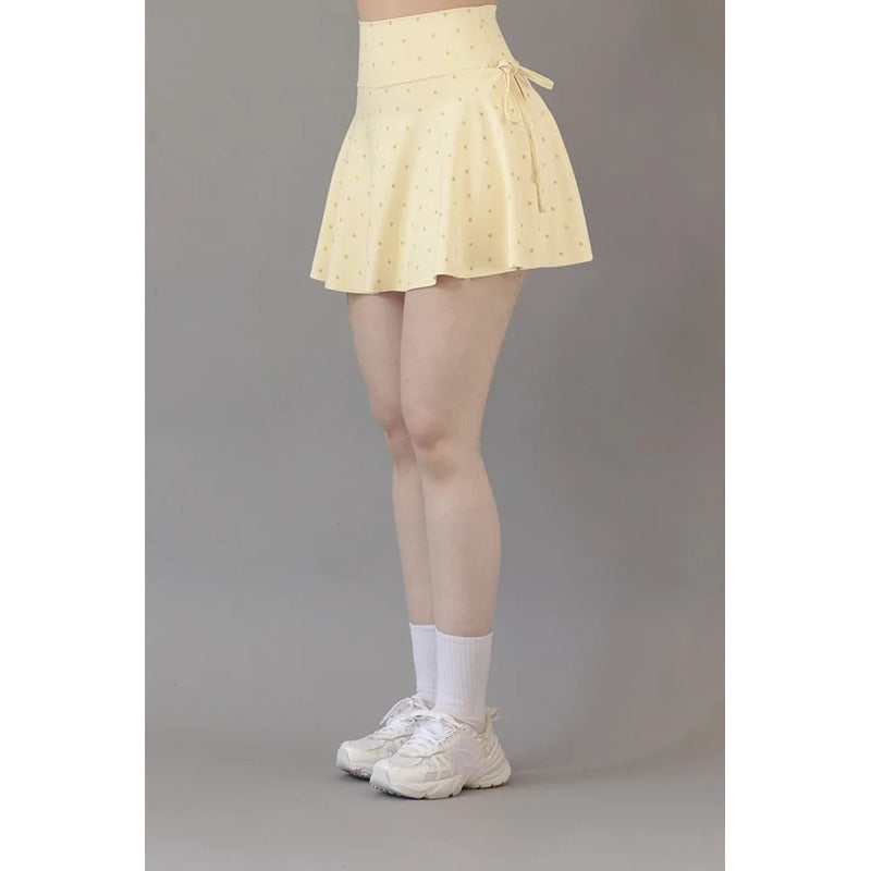 Legging Short Deportivo Colombiano Gala Sport Elite Post Amarillo Falda Short Crown Lycra Soft 7317 Ch/m