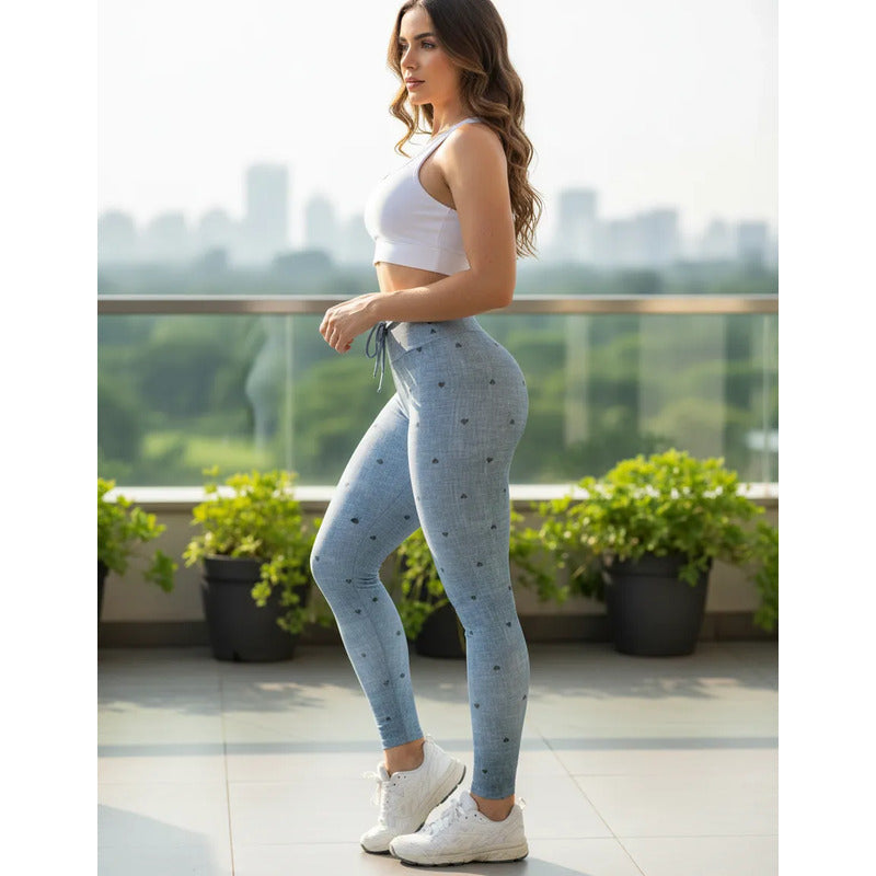Legging Deportivo Lycra Colombiana Gala Sport Push Up Ube