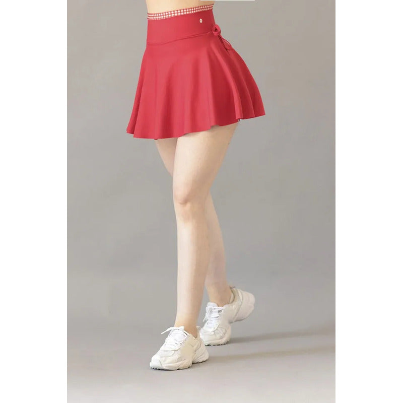 Short Deportivo Lycra Colombiana Gala Sport Pocket Rojo Rojo Falda Short Crown B4 Lycra Soft 7380 Ch/m