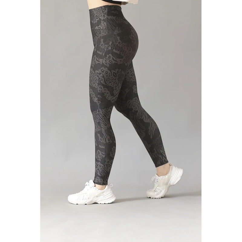Legging Deportivo Lycra Colombiana Gala Sport Elite Lecut Gris Oscuro Yow 7420 Gris G/xg