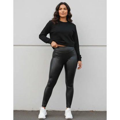 Legging Deportivo Lycra Colombiana Gala Sport Elite Lecut Negro Basica Noa Ti Leochi Negra Ch/m