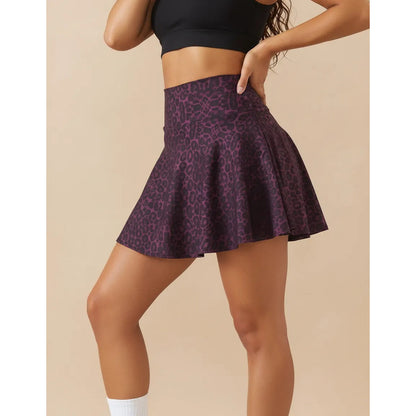 Legging Short Deportivo Lycra Colombiana Gala Sport Shopol B Morado Oscuro Falda Short Crown Lycra Soft 7321 Ch/m