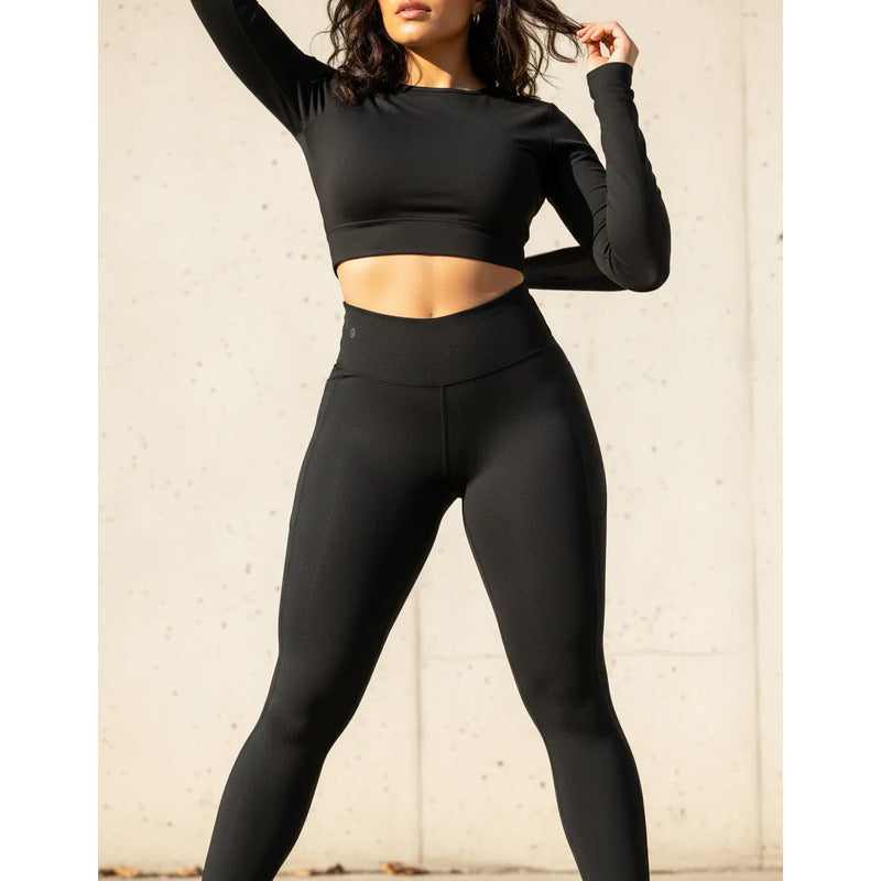 Legging Deportivo Lycra Colombiana Gala Sport Push Up Cor Negro Push Up Enve Noa Mest Negra G/xg