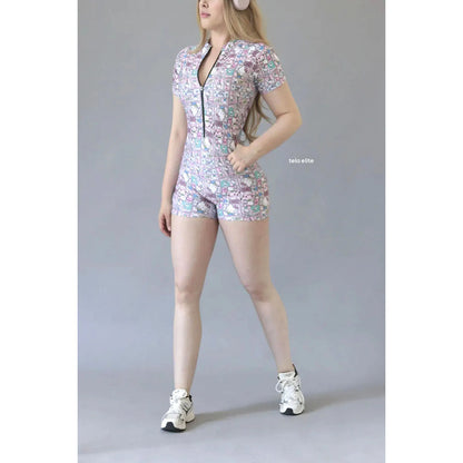 Legging Jumpsuit Lycra Colombiana Gala Sport Enterizo Patch Ch/m/g