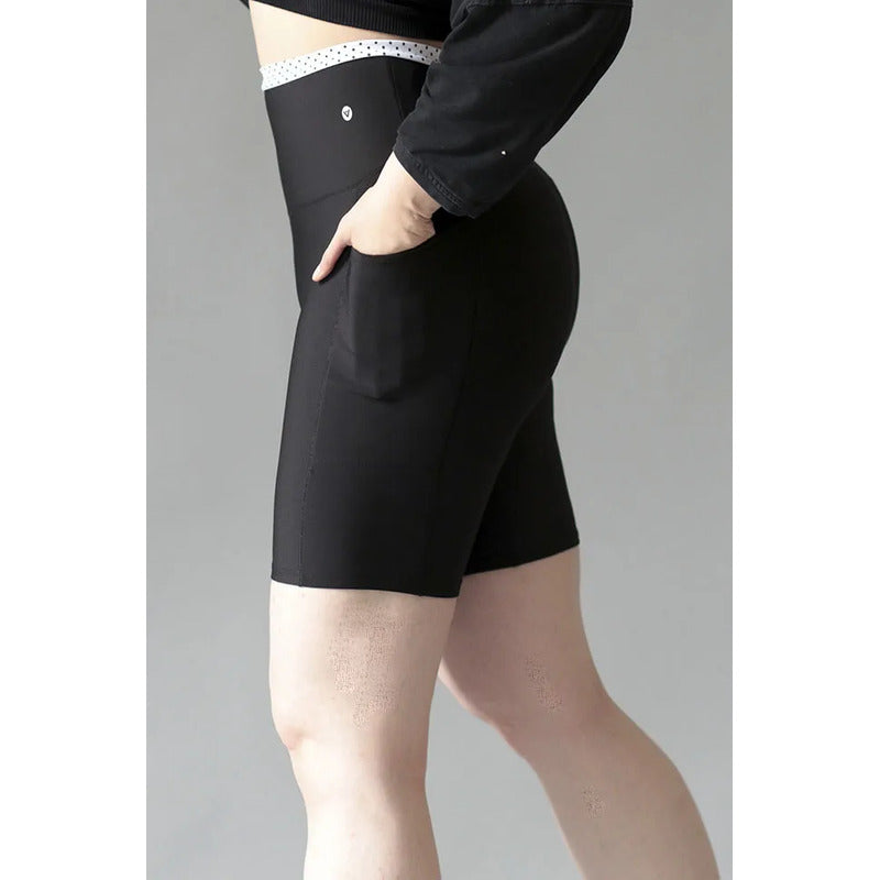 Biker Short Deportivo Colombiano Gala Sport Elite Glam Negro Bikbo B4 7377 G/xg
