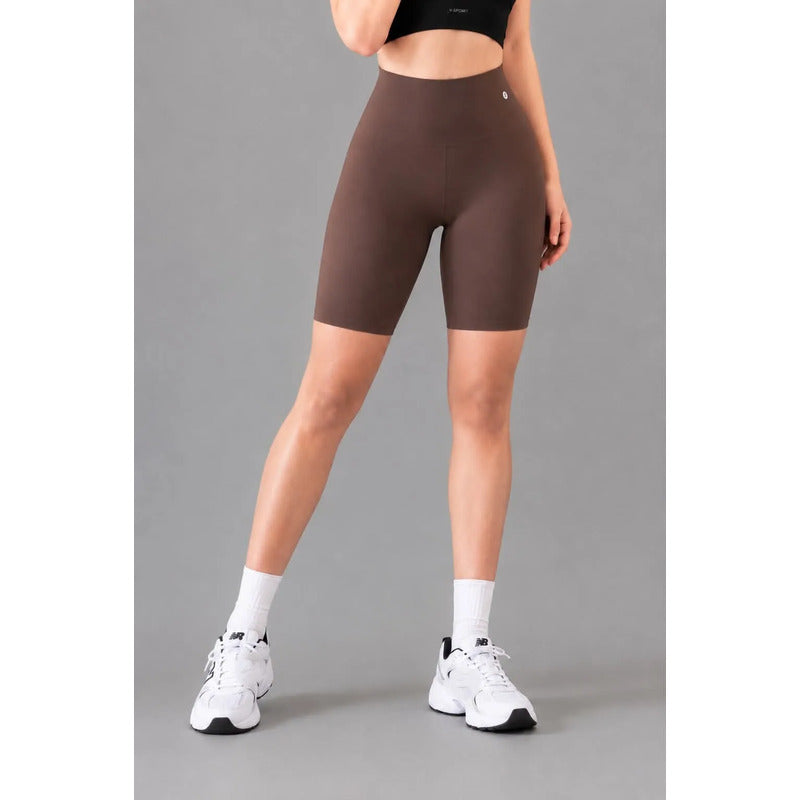 Short Deportivo Lycra Colombiana Gala Sport Pocket Diamond Marrón Biker Cafe Bc Ch/m