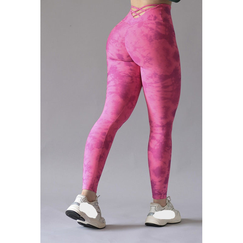 Legging Lycra Colombiana Galasport Elite Pushup Pocket Tinto