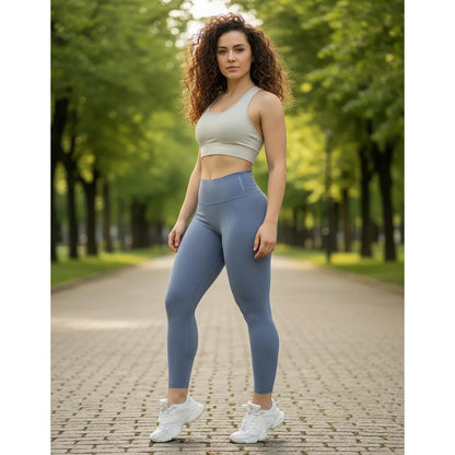 Legging Lycra Deportivo Colombiano Galasport Elite Ingrid Azul Talla  Ch