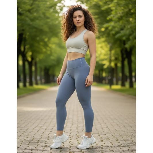 Legging Lycra Deportivo Colombiano Galasport Elite Ingrid Azul Talla  Ch
