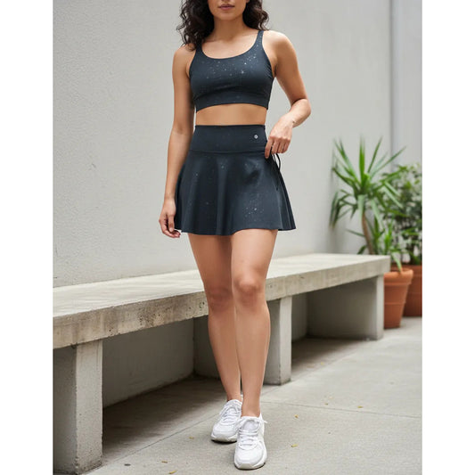 Falda Short Legging Lycra Colombiano Galasport Elite 708 Azul Oscuro Falda Short Crown Dul F Azul P Ch/m