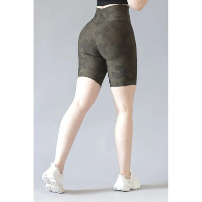Biker Short Deportivo Lycra Colombiana Gala Sport Elite 602 Verde Musgo Push Up Biker 7242 Camu Ch/m