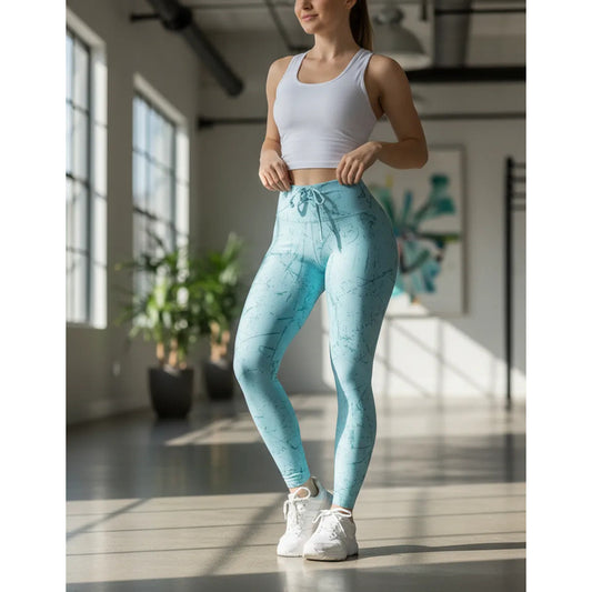 Legging Deportivo Lycra Colombiana Gala Sport Elite 778 Celeste Prepole 3558 Lineas G/xg