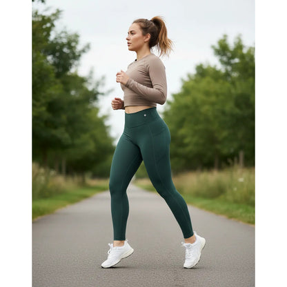 Legging Lycra Colombiana Gala Sport Push Up Pocket Red