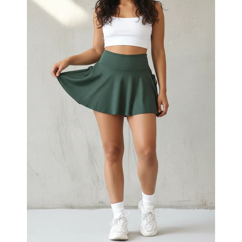 Short Deportivo Lycra Colombiana Gala Sport Pocket Black Verde Falda Short Crown Lopar Verde Dg Ch/m