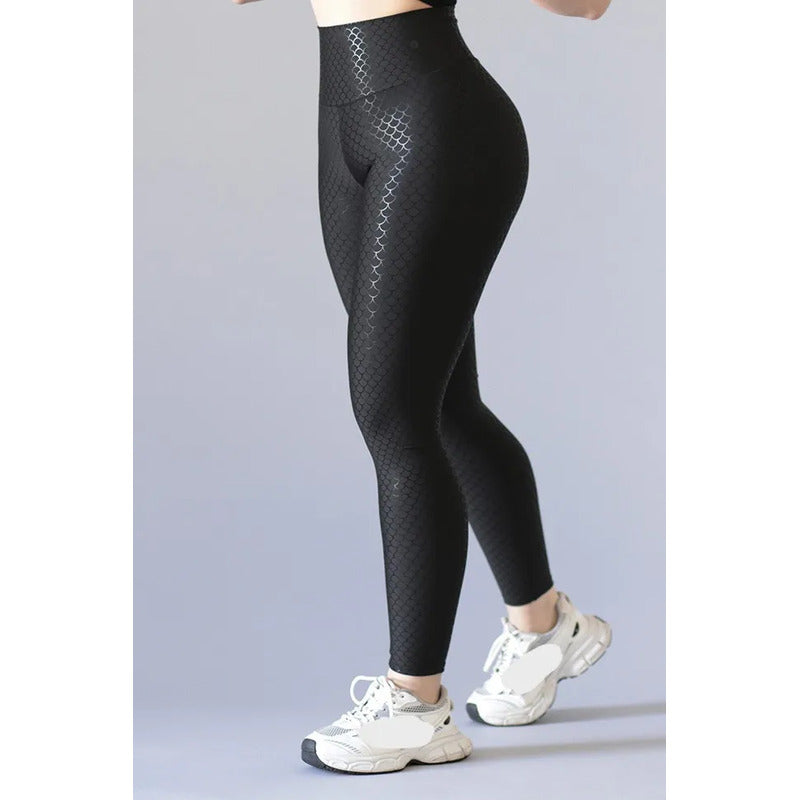 Legging Deportivo Lycra Colombiana Gala Sport Elite Mike Negro Basica Fish F Negra G/xg