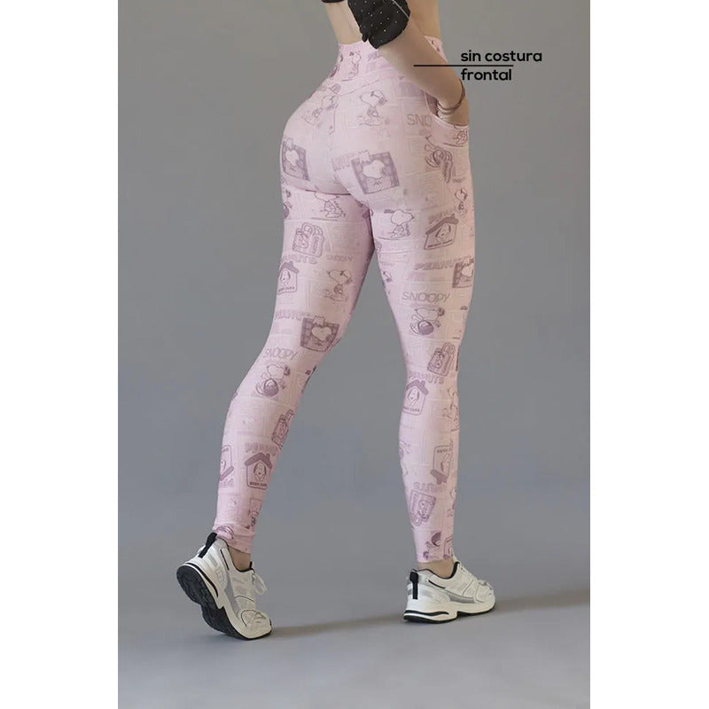 Legging Deportivo Lycra Colombiana Galasport Elite Snoopy Pt Rosa Noasf 7731 Snoopy Ch/m