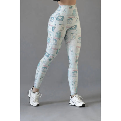 Legging Deportivo Lycra Colombiana Galasport Elite Snoopy Pt Multicolor Noasf 7730 Snoopy G/xg