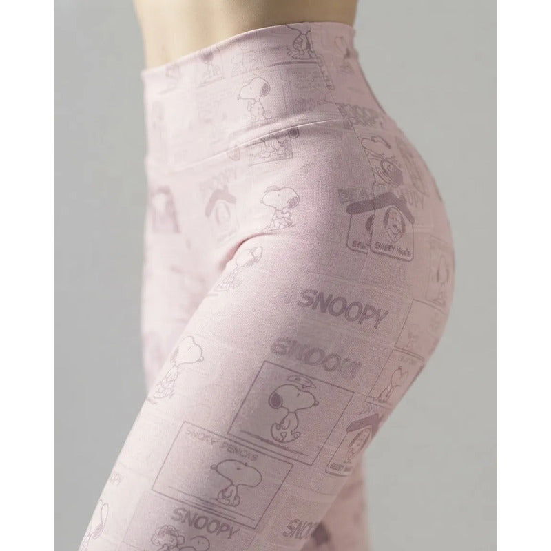Legging Deportivo Lycra Colombiana Galasport Elite Snoopy Pt Rosa Noasf 7731 Snoopy G/xg