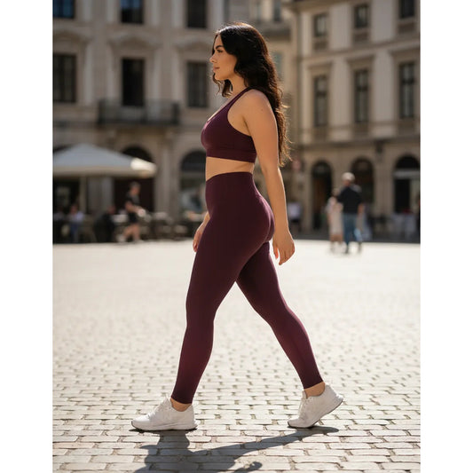 Legging Deportivo Lycra Colombiana Gala Sport E 229 Wonder Tinto Basica Ciom 7027 Degradado Ch/m
