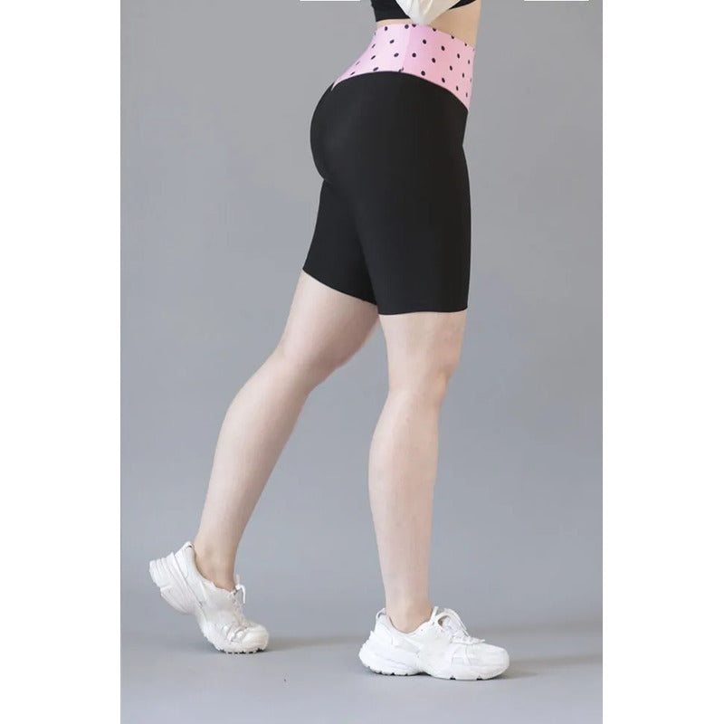 Biker Short Deportivo Colombiano Gala Sport Elite Glam Negro Push Up Biker Negra 7329 Ch/m