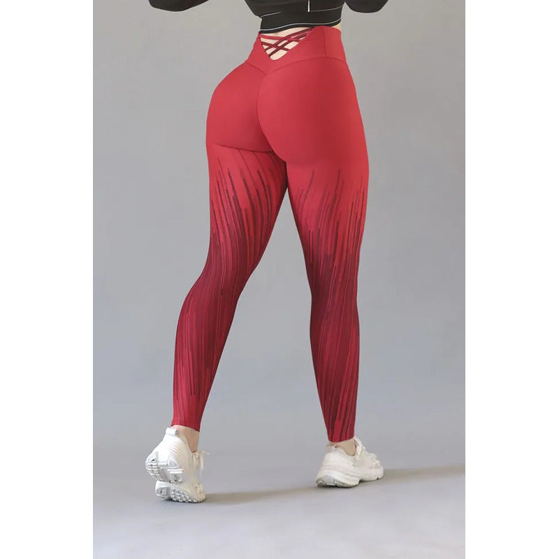 Legging Deportivo Lycra Colombiana Gala Sport Push Up Nuez