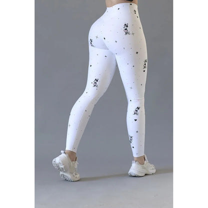 Legging Deportivo Lycra Colombiana Gala Sport Elite Cotton Multicolor Velvet Push Up 7652 Mickey Mouse G/xg