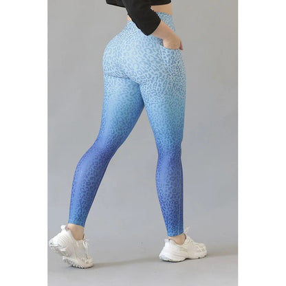 Legging Deportivo Lycra Colombiana Gala Sport Elite Ren Celeste Basica Noa 7531 Felina F Azul Dc G/xg